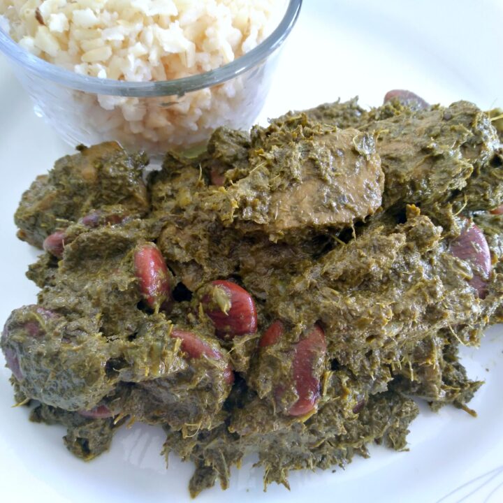 Nice Cassava Leaves Stew with Bush Beans - Humble Vege